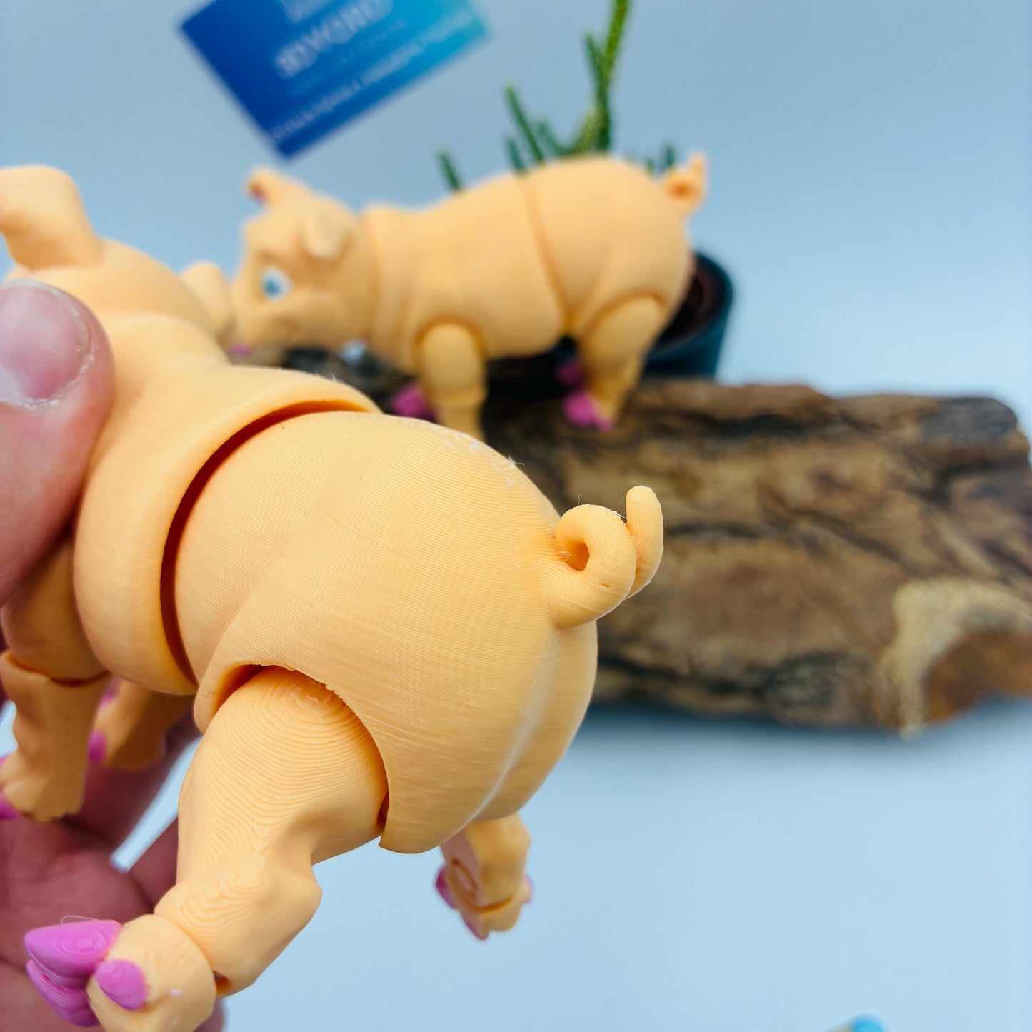 Bewegliches Schweinchen | 3D Druck Schwein | Flexi Schwein | Niedliche Tierfigur | Fidget Spielzeug | Bauernhof Deko | Geschenkidee