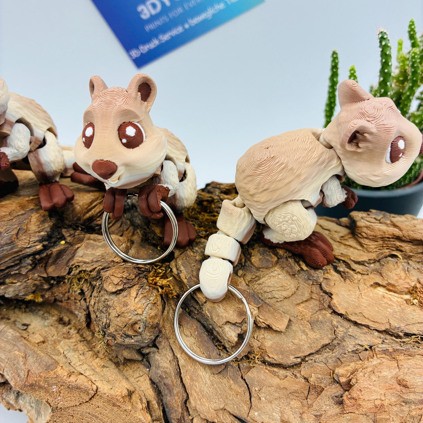 Bewegliches Baby Quokka | 3D Druck Quokka | Süße Tierfigur | Flexi Quokka | Schlüsselanhänger | Geschenk | Kawaii Deko