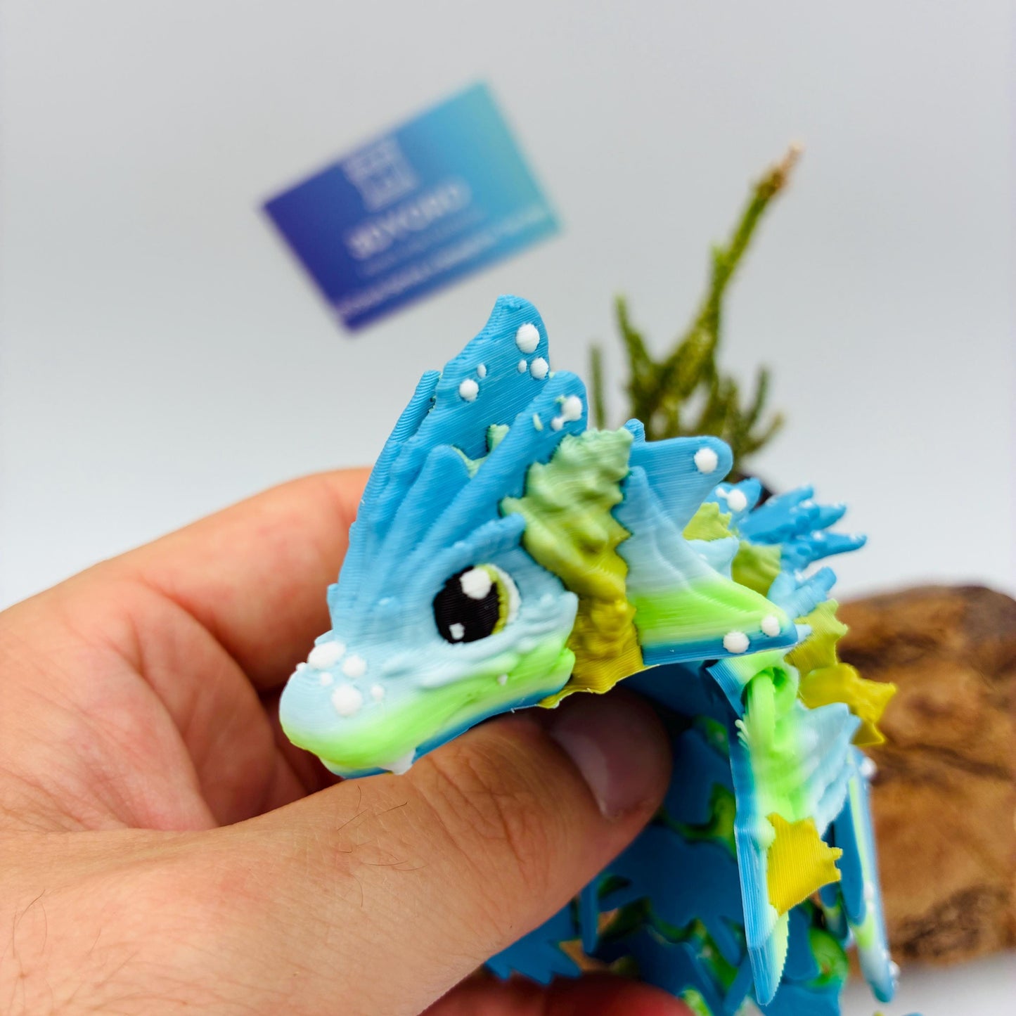 Beweglicher Baby Ocean Drache | 3D Druck Drache | Flexi Dragon | Fantasy Figur | Drachen Geschenk | Fidget Spielzeug | Deko