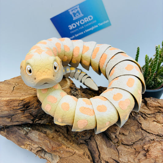3D gedruckte bewegliche Westliche Hakennasennatter | Realistische Schlange | Reptilien Deko | Geschenk für Schlangenliebhaber