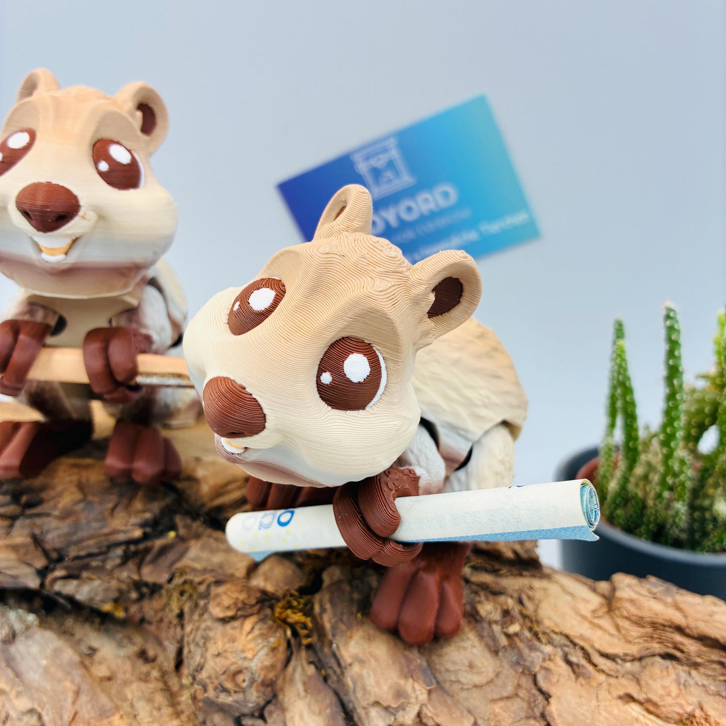 3D gedrucktes bewegliches Quokka | Süßes Flexi Tier mit Geldhalter | Originelles Geldgeschenk Hochzeit Taufe Geburtstag | Quokka Figur