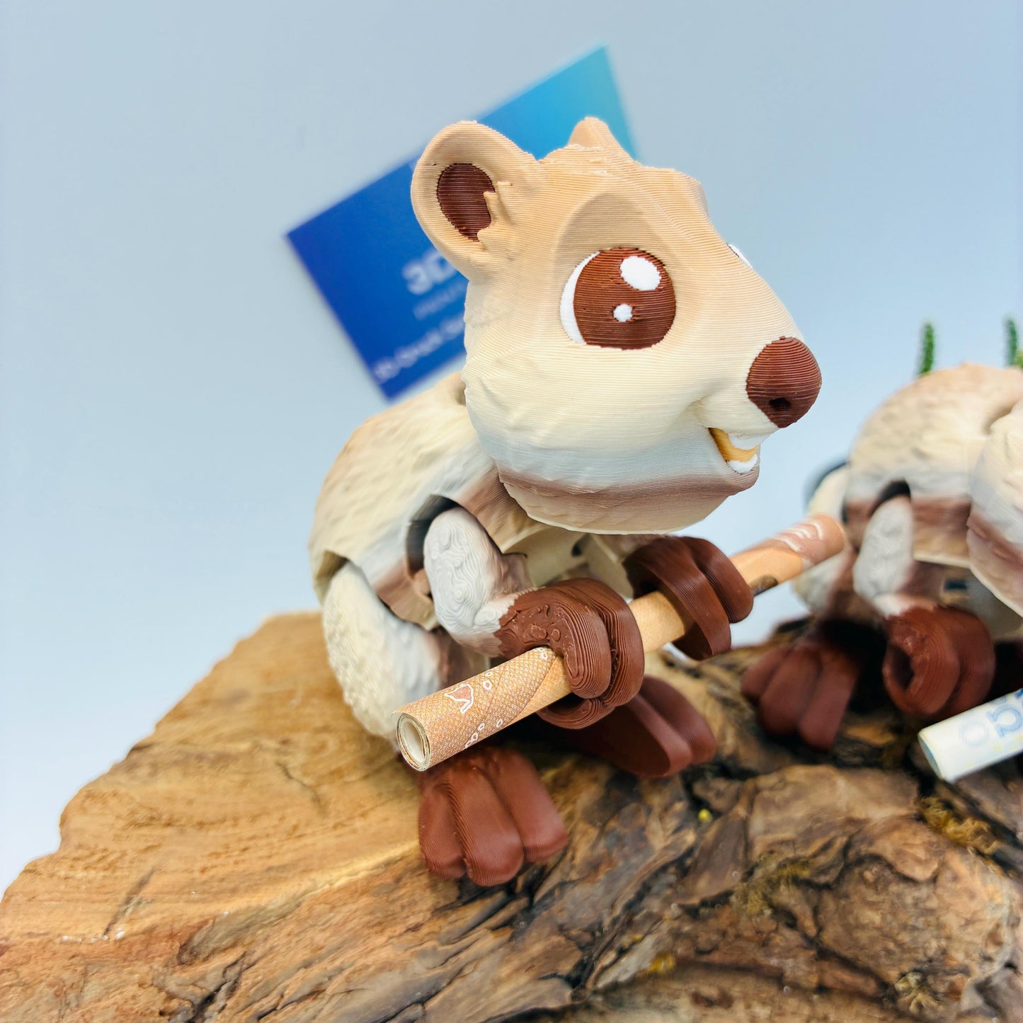 3D gedrucktes bewegliches Quokka | Süßes Flexi Tier mit Geldhalter | Originelles Geldgeschenk Hochzeit Taufe Geburtstag | Quokka Figur