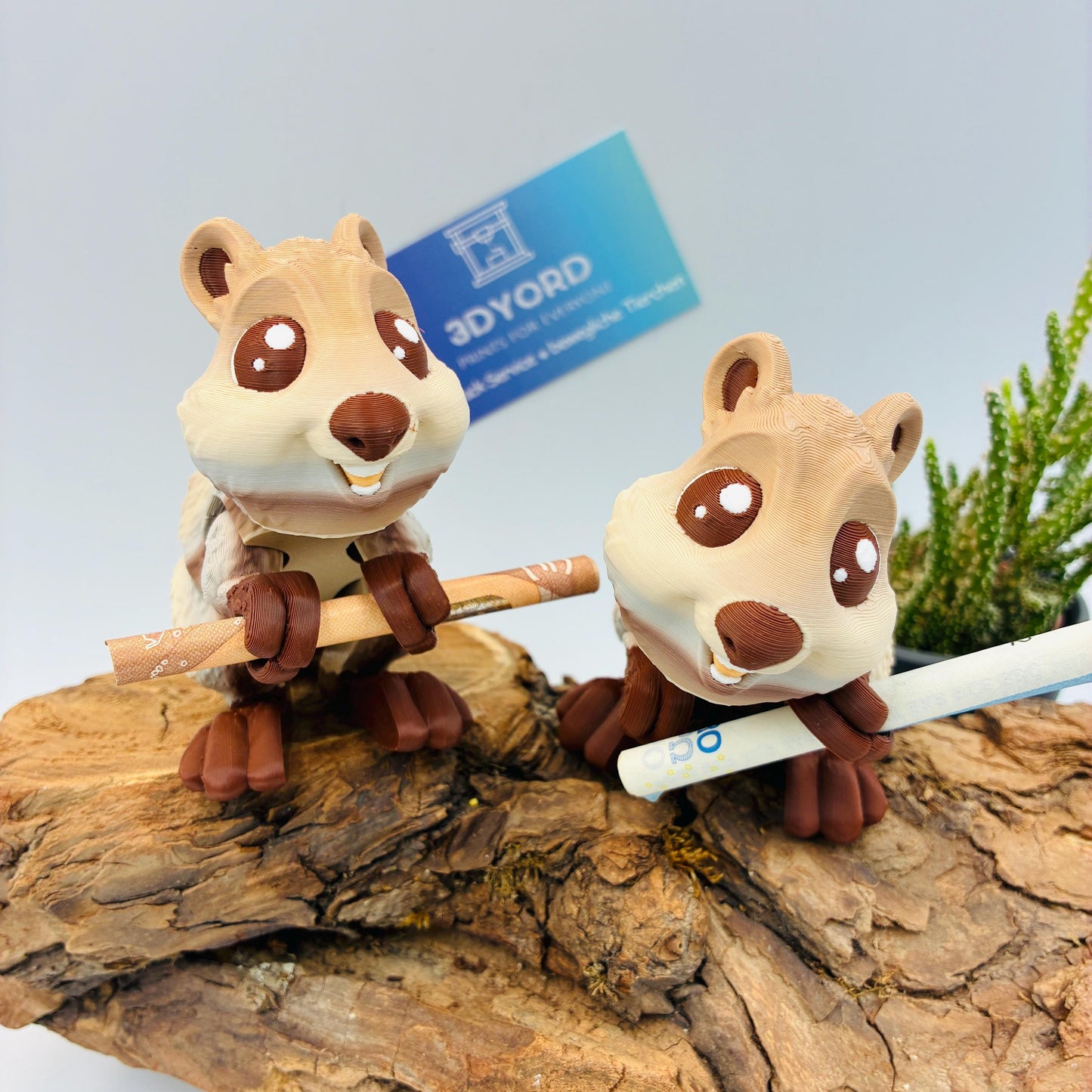 3D gedrucktes bewegliches Quokka | Süßes Flexi Tier mit Geldhalter | Originelles Geldgeschenk Hochzeit Taufe Geburtstag | Quokka Figur
