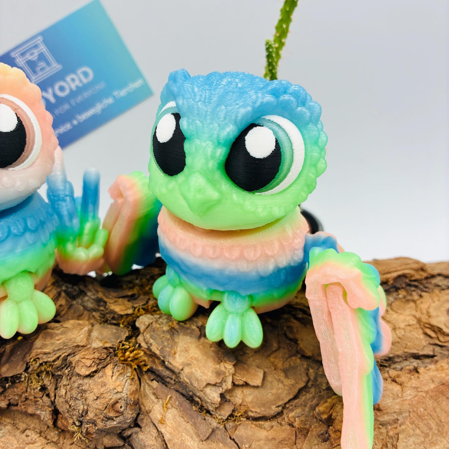 3D-gedruckte bewegliche Eule nachtleuchtend Regenbogen – handgemachte Eulenfiguren, Geschenk & Deko
