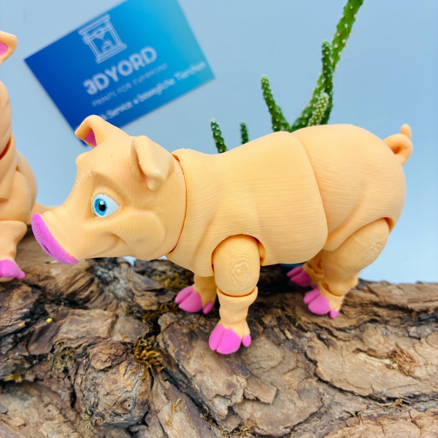 Bewegliches Schweinchen | 3D Druck Schwein | Flexi Schwein | Niedliche Tierfigur | Fidget Spielzeug | Bauernhof Deko | Geschenkidee