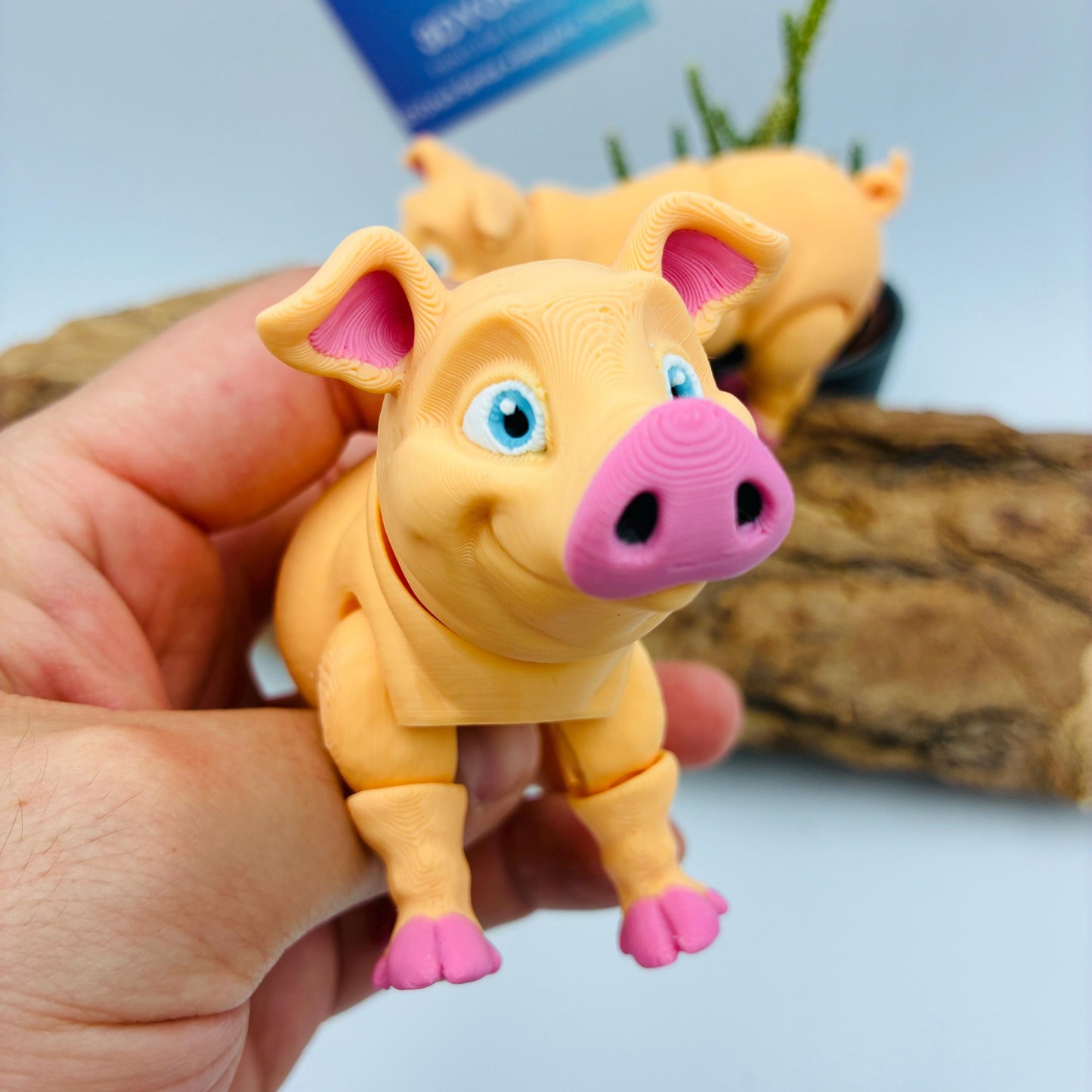 Bewegliches Schweinchen | 3D Druck Schwein | Flexi Schwein | Niedliche Tierfigur | Fidget Spielzeug | Bauernhof Deko | Geschenkidee