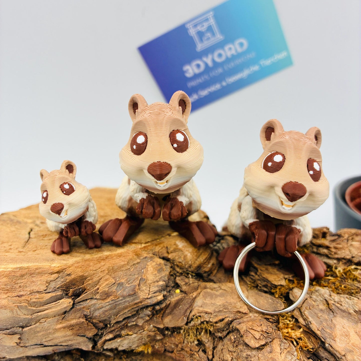 Bewegliches Baby Quokka | 3D Druck Quokka | Süße Tierfigur | Flexi Quokka | Schlüsselanhänger | Geschenk | Kawaii Deko