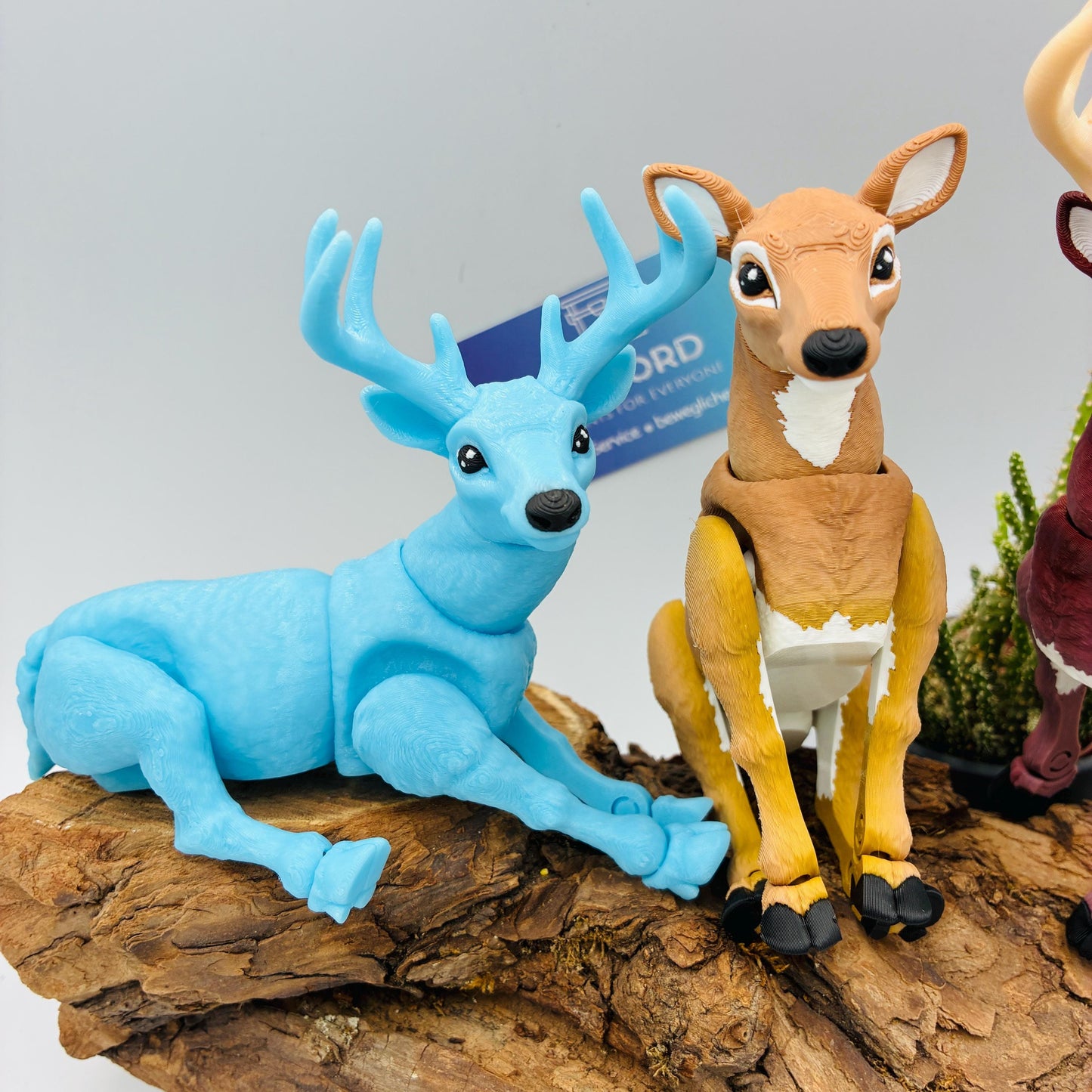 3D gedruckter beweglicher Hirsch & Reh | Flexi Waldtiere | Leuchtender Patronus Hirsch | Bewegliche Tierfigur | Geschenk für Naturfans