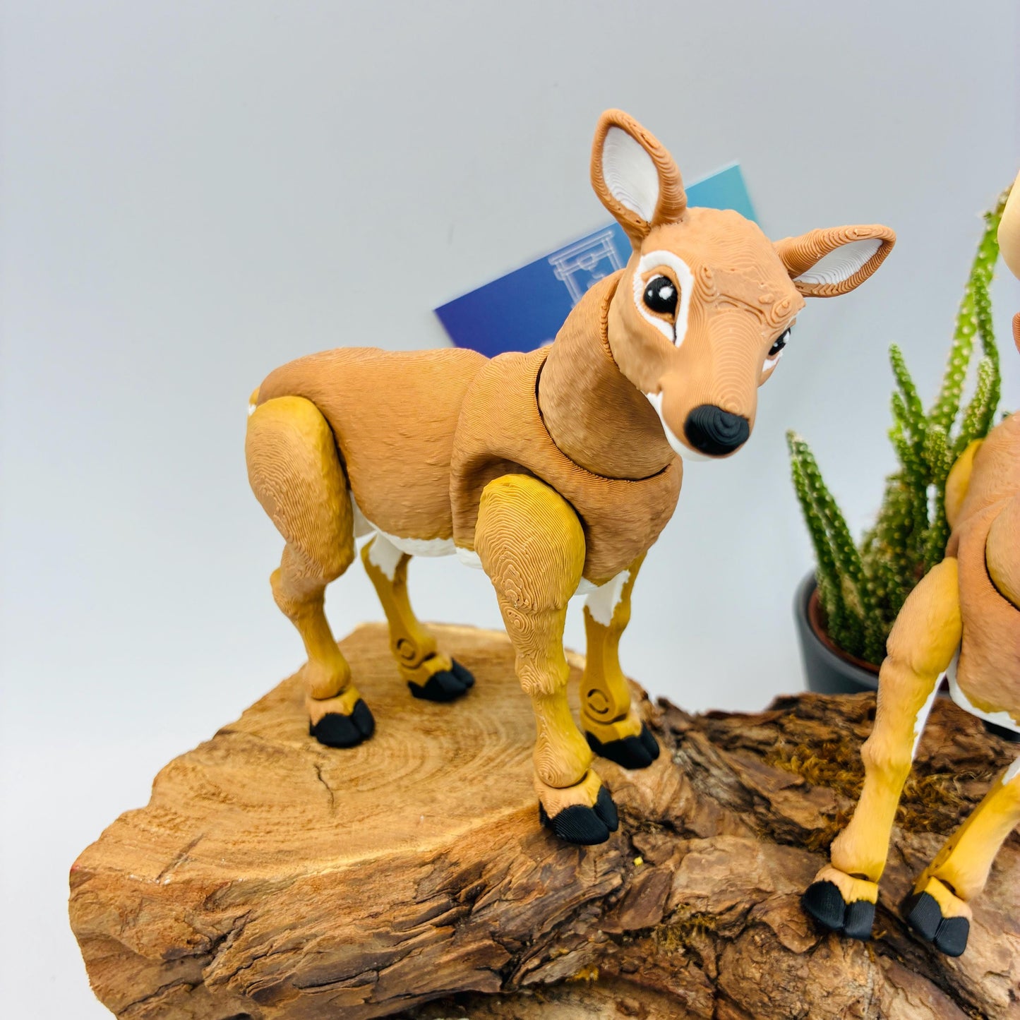 3D gedruckter beweglicher Hirsch & Reh | Flexi Waldtiere | Leuchtender Patronus Hirsch | Bewegliche Tierfigur | Geschenk für Naturfans