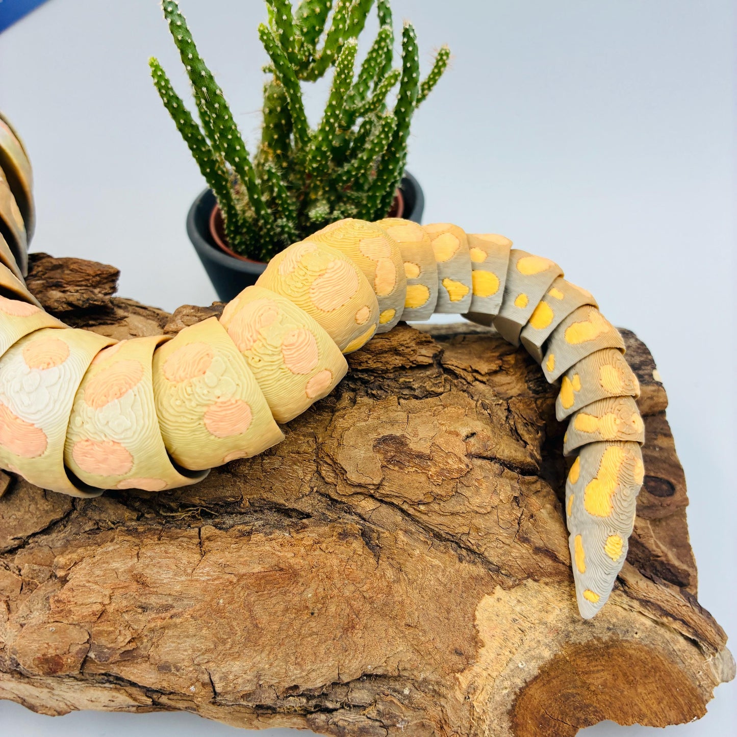 3D gedruckte bewegliche Westliche Hakennasennatter | Realistische Schlange | Reptilien Deko | Geschenk für Schlangenliebhaber