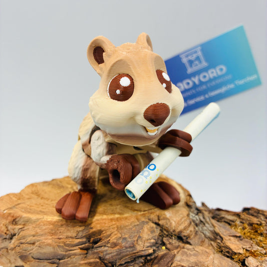 3D gedrucktes bewegliches Quokka | Süßes Flexi Tier mit Geldhalter | Originelles Geldgeschenk Hochzeit Taufe Geburtstag | Quokka Figur