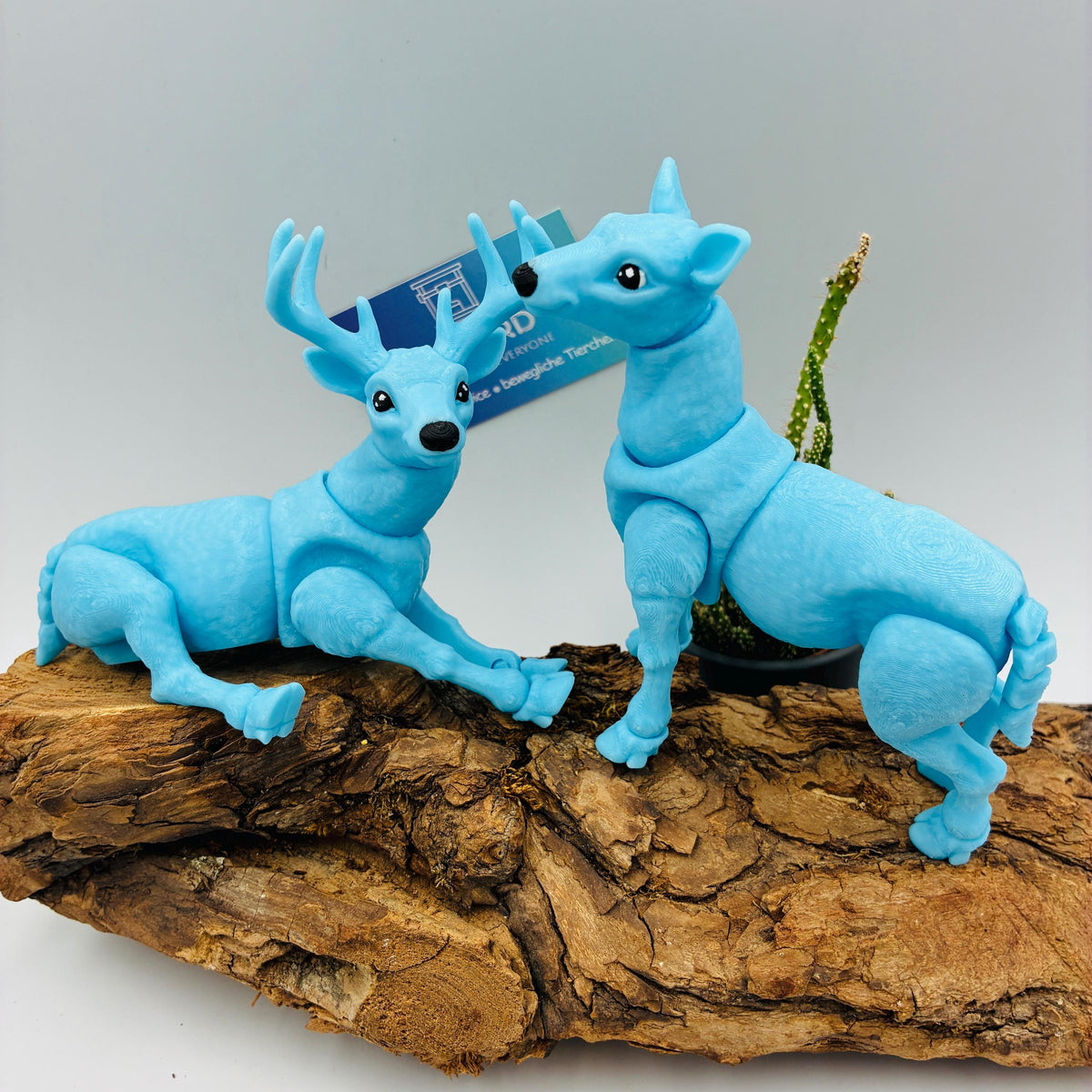 3D gedruckter beweglicher Hirsch & Reh | Flexi Waldtiere | Leuchtender Patronus Hirsch | Bewegliche Tierfigur | Geschenk für Naturfans
