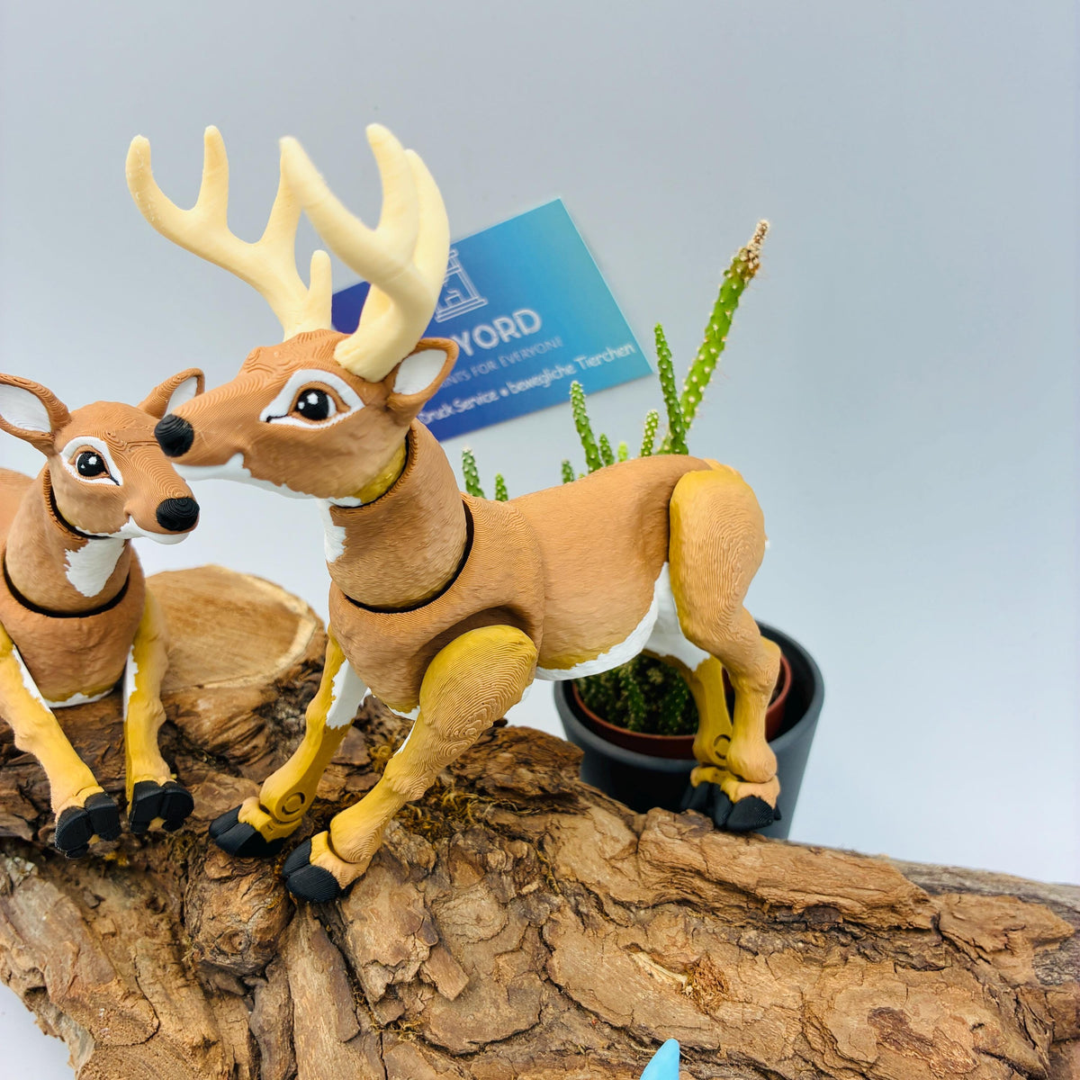 3D gedruckter beweglicher Hirsch & Reh | Flexi Waldtiere | Leuchtender Patronus Hirsch | Bewegliche Tierfigur | Geschenk für Naturfans