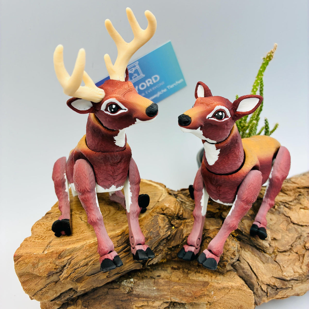 3D gedruckter beweglicher Hirsch & Reh | Flexi Waldtiere | Leuchtender Patronus Hirsch | Bewegliche Tierfigur | Geschenk für Naturfans