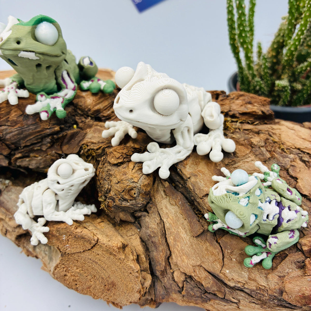 Beweglicher Skelett Frosch 3D Druck – Nachtleuchtender Zombie Frosch, Halloween Deko, Mini Frosch & Schlüsselanhänger
