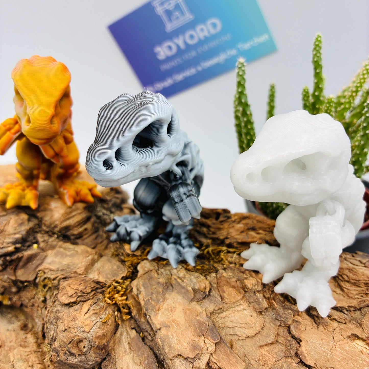 Mini-Dinosaurier-Skelett – 3D-gedruckt | Beweglich | Optional nachtleuchtend