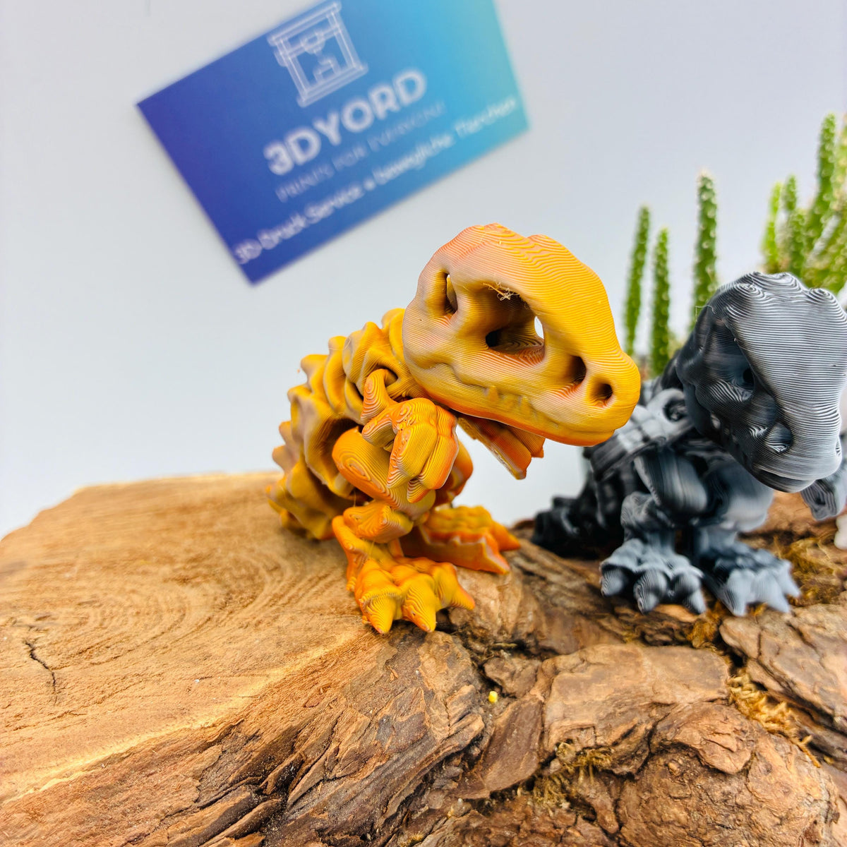 Mini-Dinosaurier-Skelett – 3D-gedruckt | Beweglich | Optional nachtleuchtend