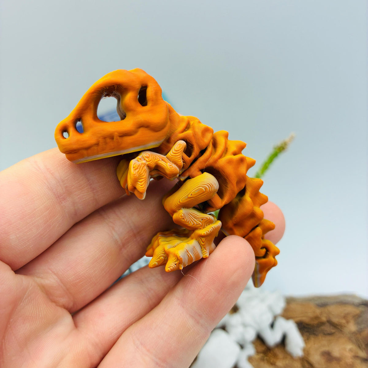 Mini-Dinosaurier-Skelett – 3D-gedruckt | Beweglich | Optional nachtleuchtend