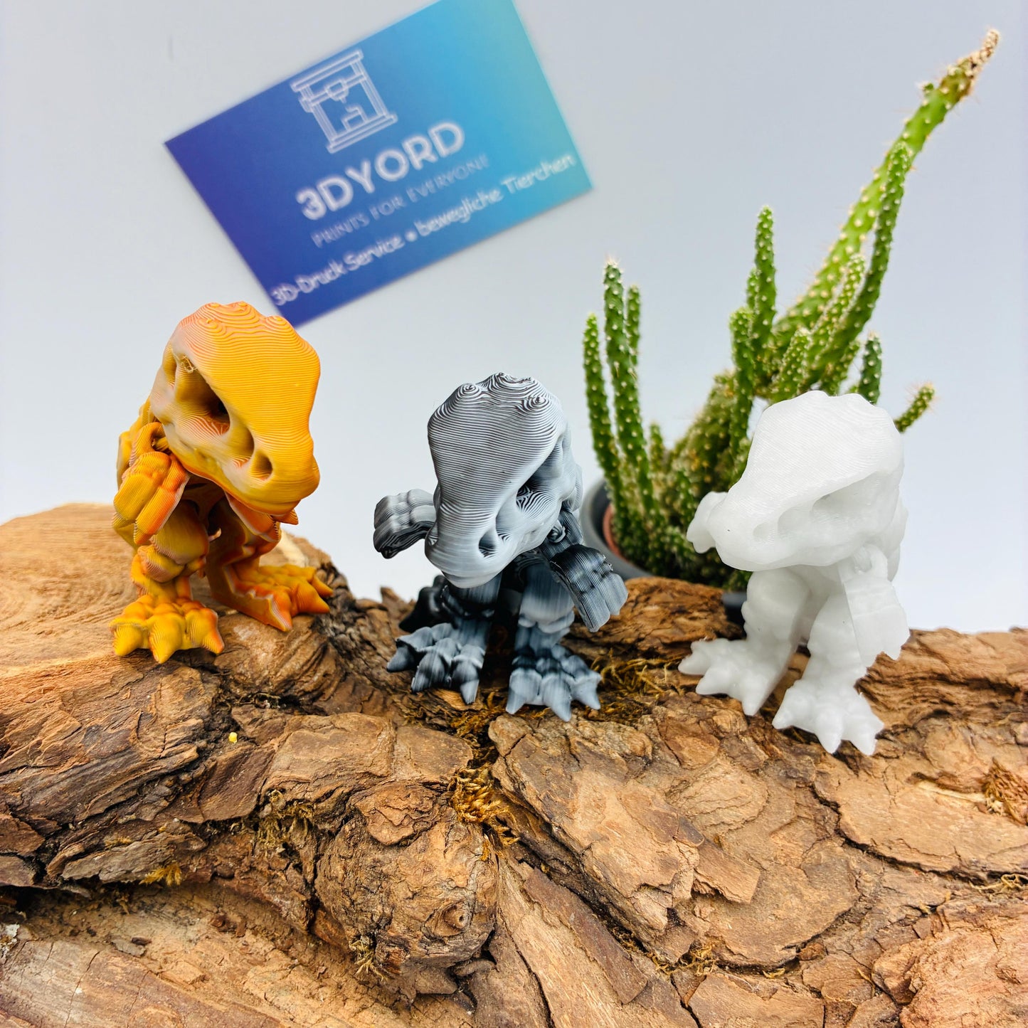 Mini-Dinosaurier-Skelett – 3D-gedruckt | Beweglich | Optional nachtleuchtend