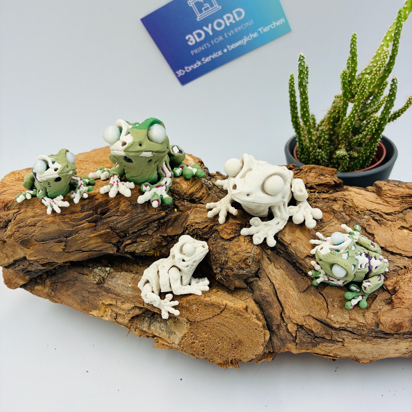 Beweglicher Skelett Frosch 3D Druck – Nachtleuchtender Zombie Frosch, Halloween Deko, Mini Frosch & Schlüsselanhänger