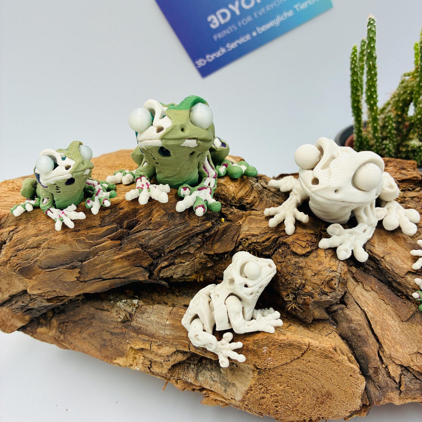 Beweglicher Skelett Frosch 3D Druck – Nachtleuchtender Zombie Frosch, Halloween Deko, Mini Frosch & Schlüsselanhänger