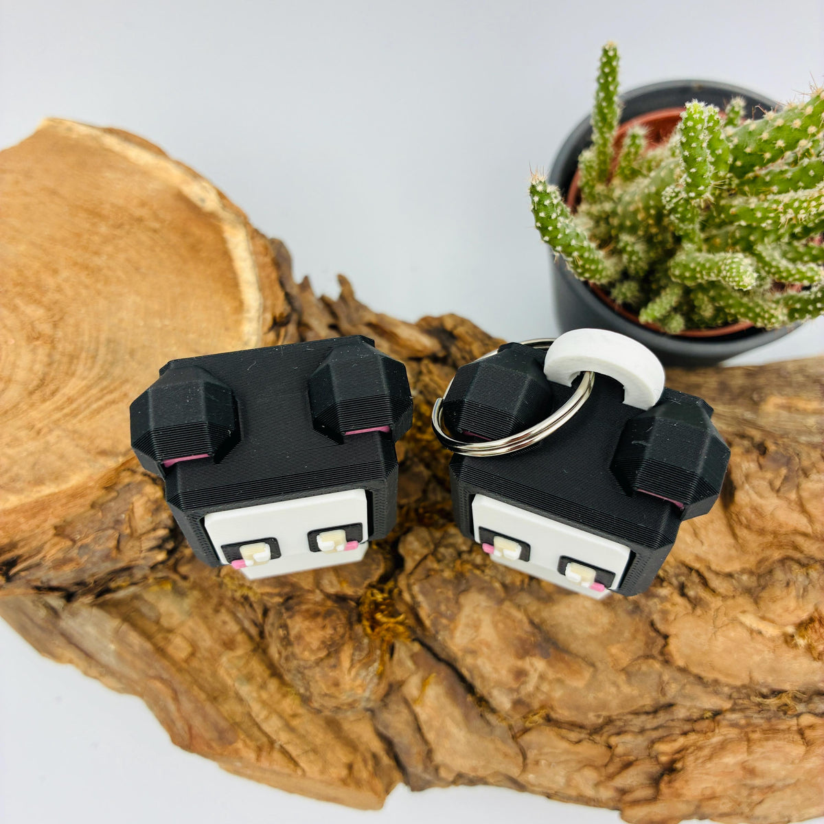 Panda Fidget Klicker mit Bambus Stiftehalter – 3D gedruckter Schreibtisch Begleiter
