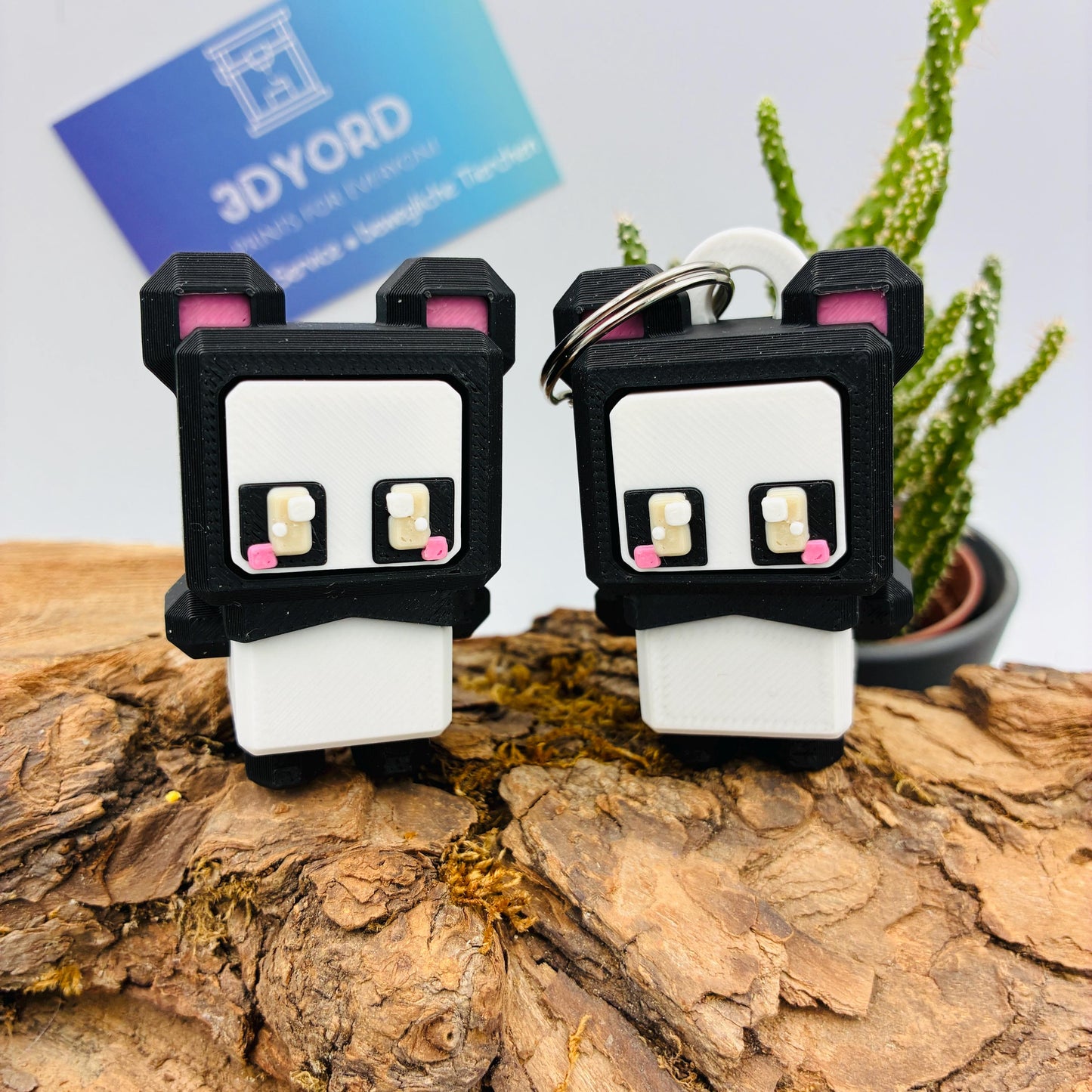 Panda Fidget Klicker mit Bambus Stiftehalter – 3D gedruckter Schreibtisch Begleiter