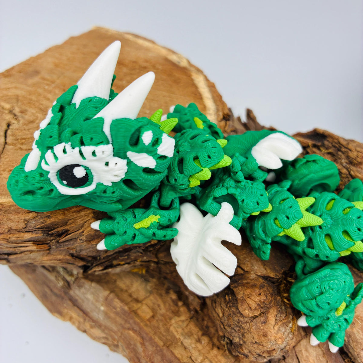 Beweglicher Monstera Drache & Baby – 3D-gedruckte Plant Dragon Figur – flexible Fantasy Deko – Geschenk für Pflanzenfans