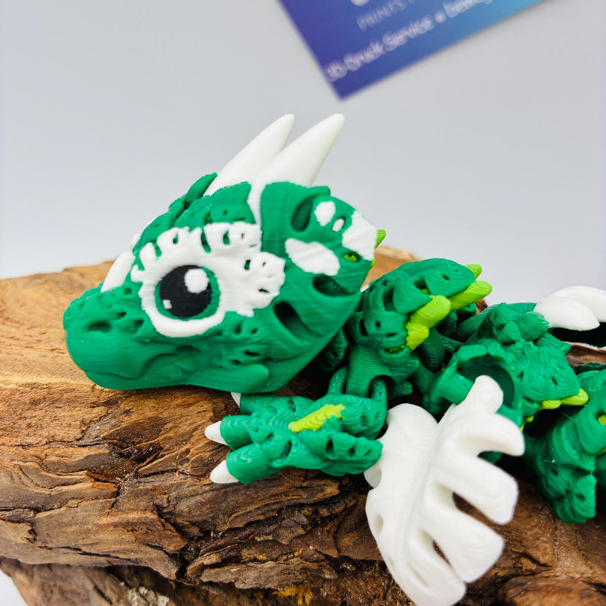 Beweglicher Monstera Drache & Baby – 3D-gedruckte Plant Dragon Figur – flexible Fantasy Deko – Geschenk für Pflanzenfans