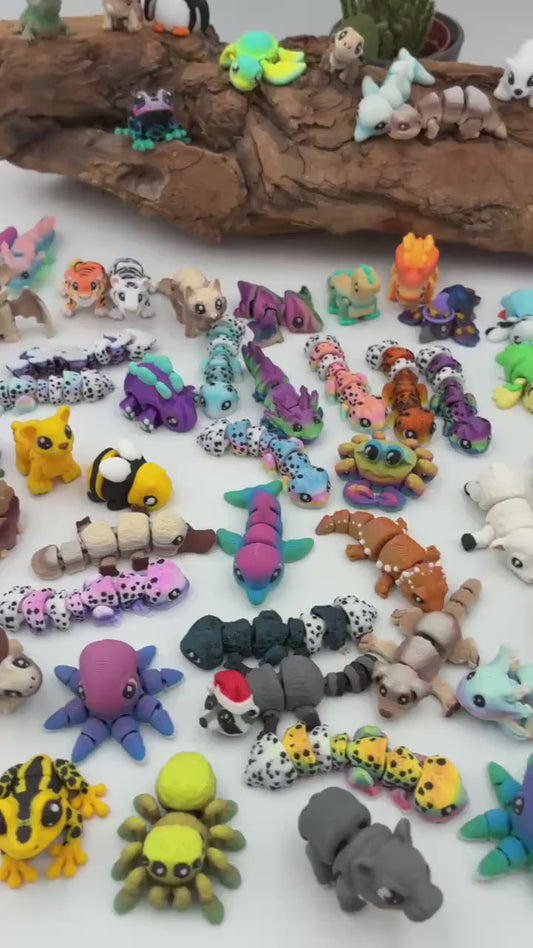 1.) 3D-gedruckte Mini-Tierchen ("Yordelz" 3,5–6,5 cm) – Wähle dein Set oder lass dich überraschen!